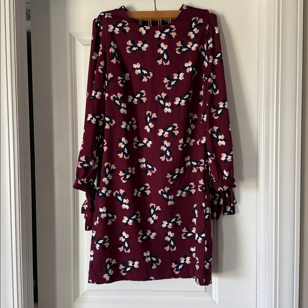 Banana Republic Floral Print & Light Maroon Dress Size 6